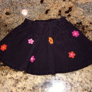 Gymboree Outlet All About Buttons Corduroy Skort Skirt Plum Flower 3 Fall Autumn